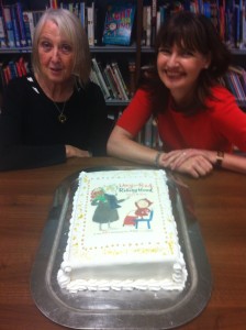 Sue and I with our magical OBA cake! 
